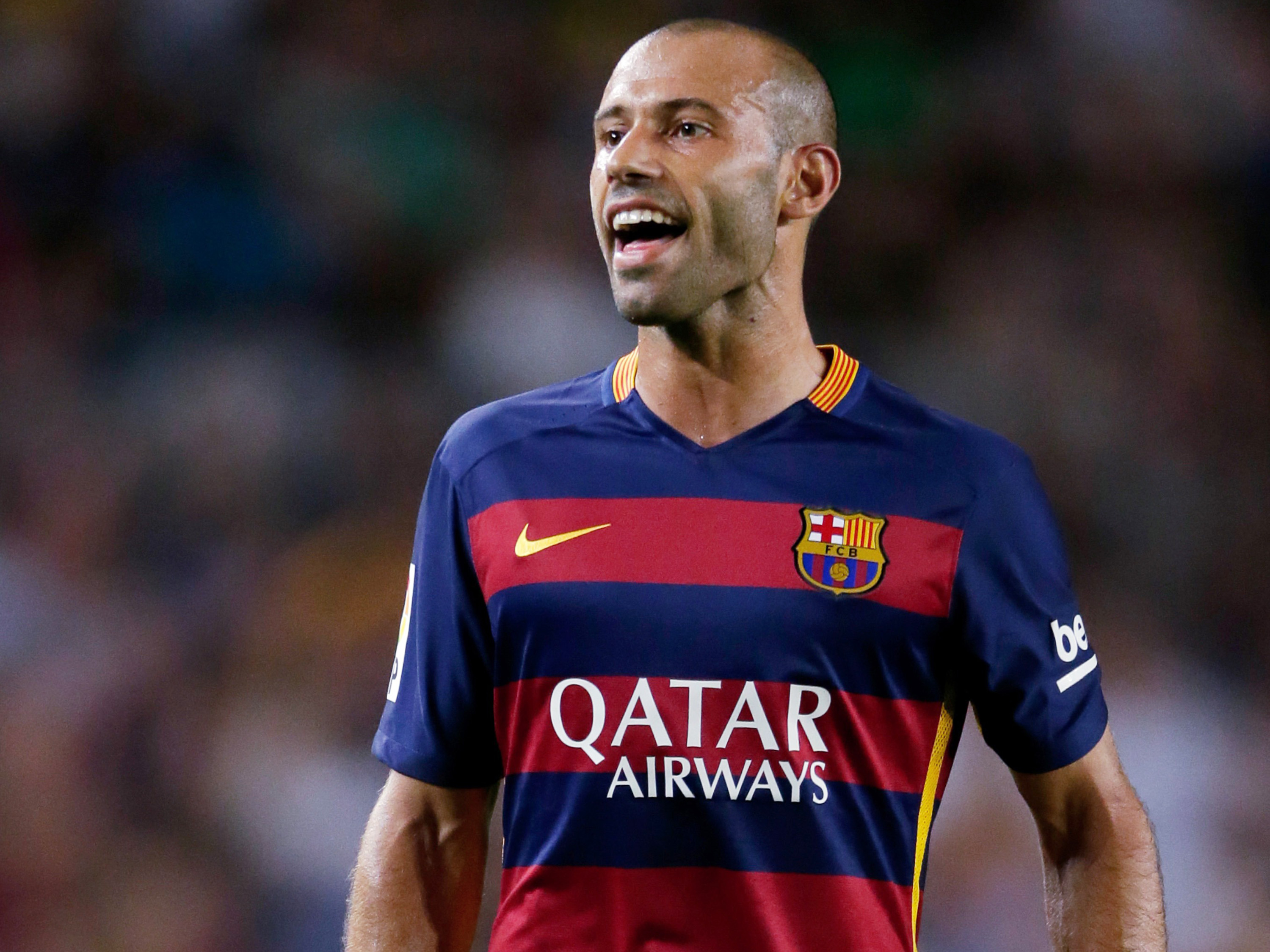 O volante argentino Javier Mascherano do Barcelona