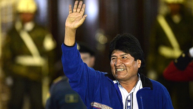 Evo Morales comemora desempenho nas eleições bolivianas