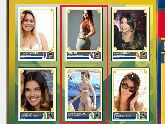 Carol Portaluppi e Bruna Marquezine aparecem, de forma errada, no álbum virtual das mulheres dos atletas da seleção brasileira