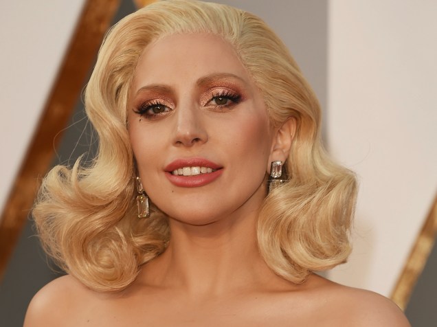 Lady Gaga antes do início do Oscar 2016 no Teatro Dolby, em Los Angeles