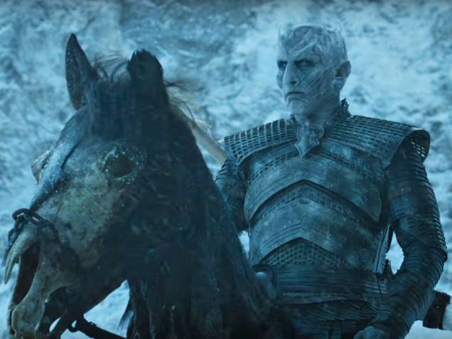 O Rei (Richard Brake) dos Caminhantes Brancos em cena da sexta temporada de Game of Thrones