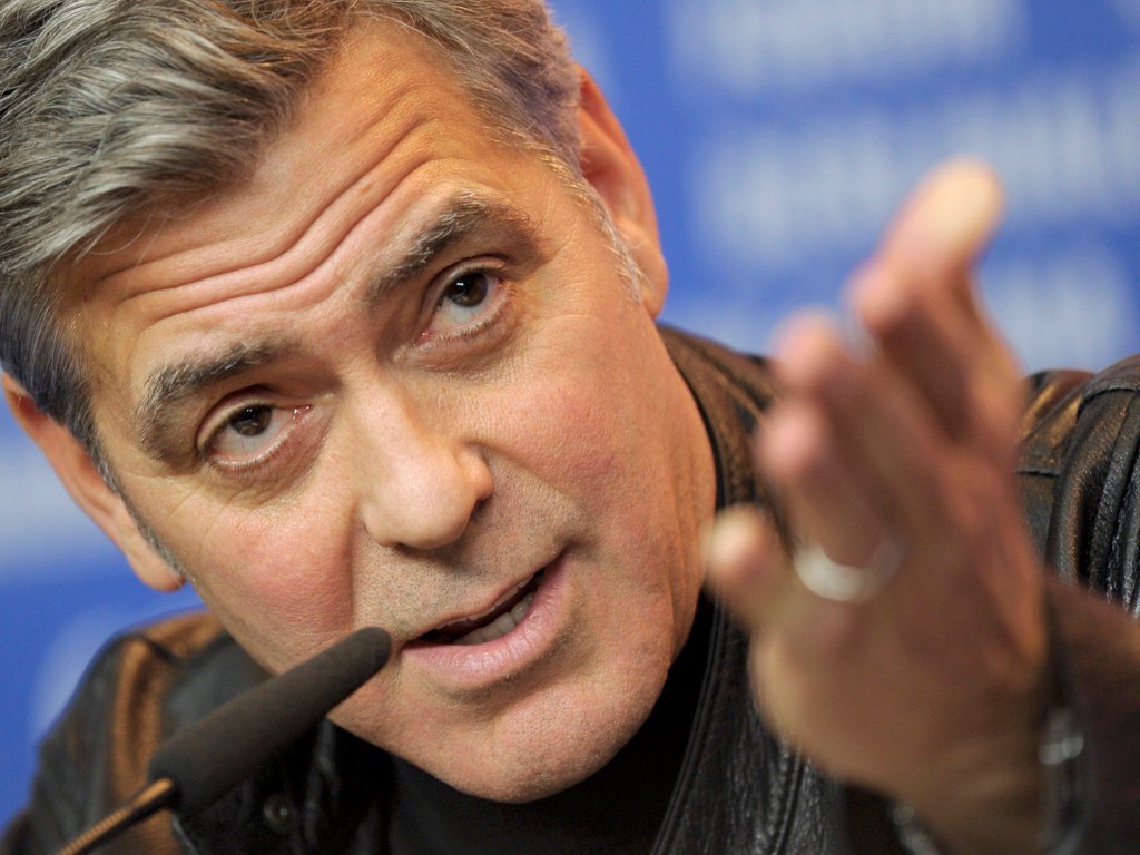 O ator George Clooney durante coletiva do filme 'Ave, César!' no Festival de Cinema de Berlim