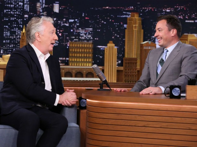 Alan Rickman participou do programa The Tonight Show, com Jimmy Fallon, em junho de 2015