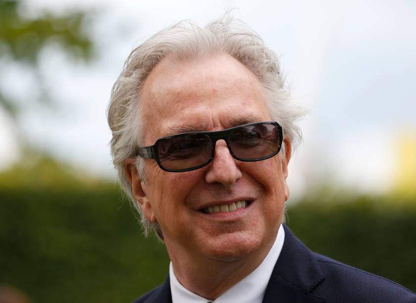 Alan Rickman em junho de 2015, na Inglaterra, durante corrida de cavalos