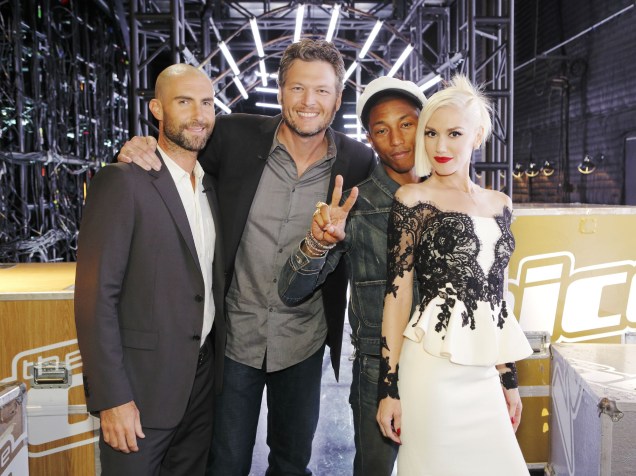 Adam Levine, Blake Shelton, Pharell Williams e Gwen Stefani, os quatro jurados da 9ª edição do The Voice americano