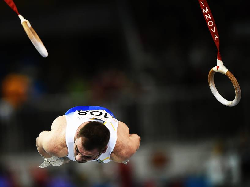 Arthur Zanetti durante a primeira sessão da Ginástica Artística Masculina