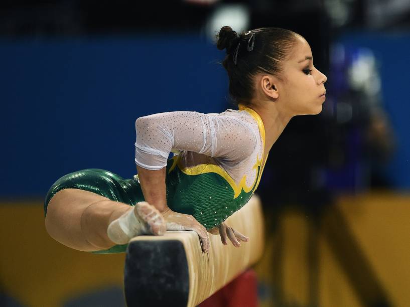 Flávia Saraiva conquistou o bronze na disputa individual geral da ginástica artística nos Jogos Pan-Americanos de Toronto, no Canadá