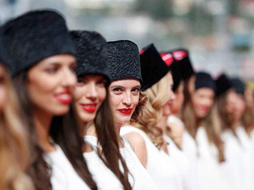 Mulheres antes do Grande Prêmio da Rússia de Fórmula 1, neste domingo (11) em Sochi