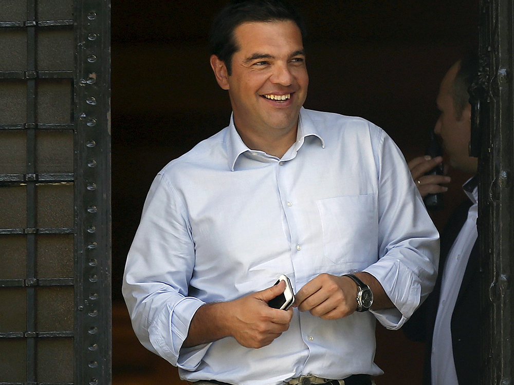 O primeiro-ministro Alexis Tsipras em Atenas, em 20/08/2015