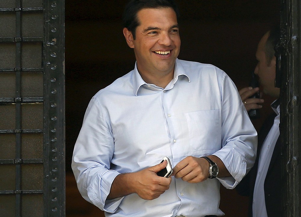 O primeiro-ministro Alexis Tsipras em Atenas, em 20/08/2015