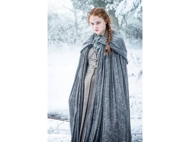 Sophie Turner (Sansa Stark), em cena da sexta temporada da série Game of Thrones