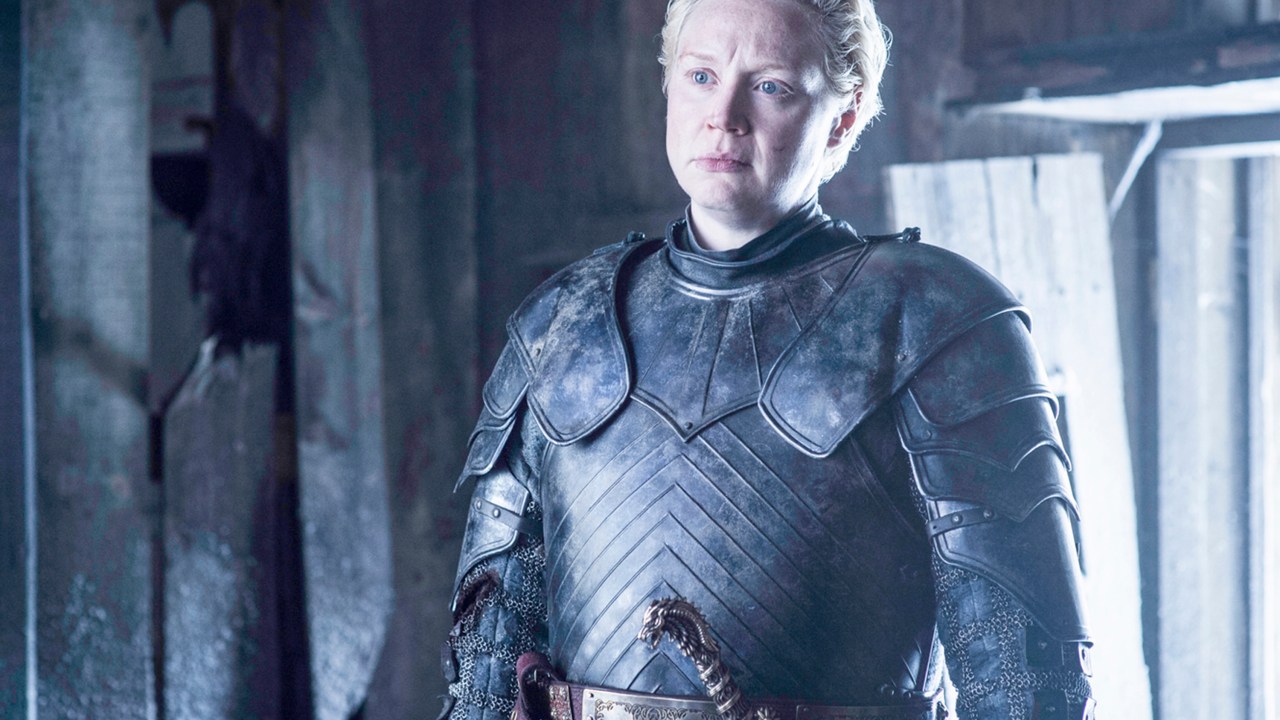 Gwendoline Christie (Brienne de Tarth), em cena da sexta temporada da série 'Game of Thrones'
