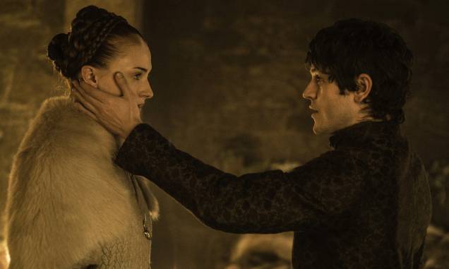 Os atores Sophie Turner (Sansa Stark) e Iwan Rheon (Ramsay Bolton), os protagonistas da cena de estupro na série Game of Thrones