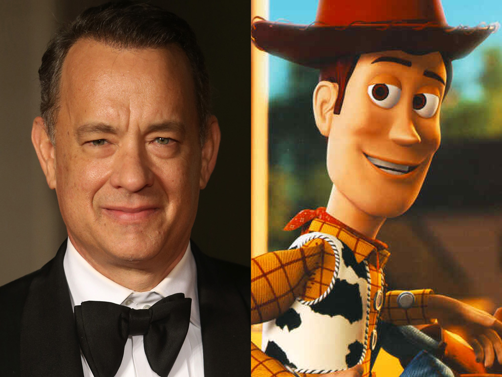 Tom Hanks e Xerife Woody, de 'Toy Story'