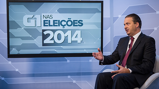 Eduardo Campos na sabatina do G1