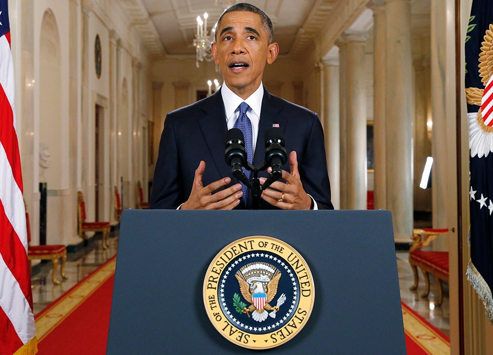O presidente dos EUA, Barack Obama, anuncia ações relativas à política de imigração dos Estados Unidos durante um discurso na Casa Branca, em Washington