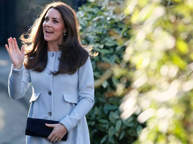 Kate Middleton chega para participar de um café com amigos e familiares em Londres, na Inglaterra