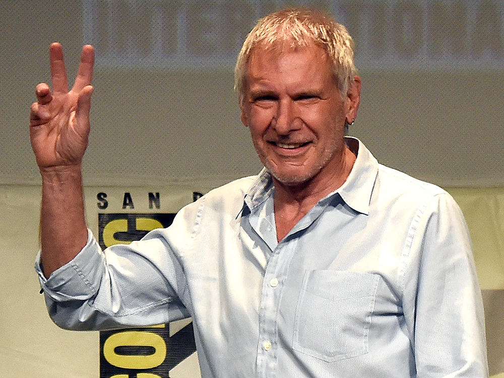 Harrison Ford no painel de 'Star Wars', na Comic-Con 2015