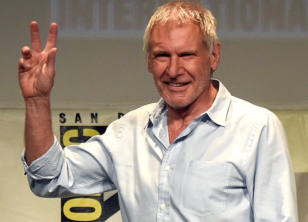 Harrison Ford no painel de 'Star Wars', na Comic-Con 2015