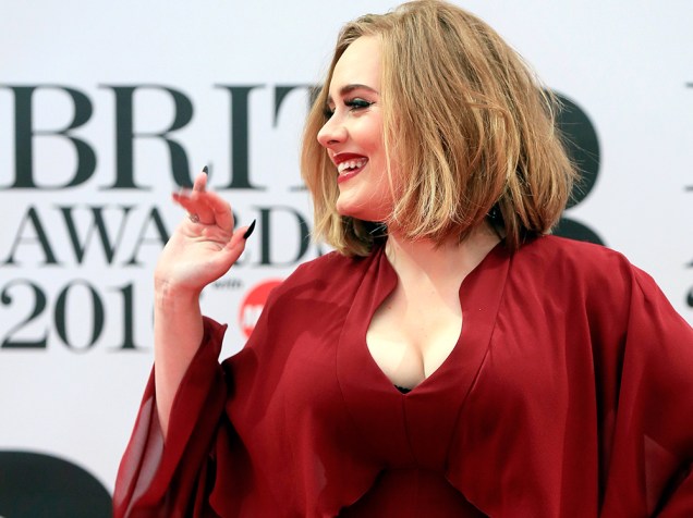 Adele no Brit Awards, em Londres