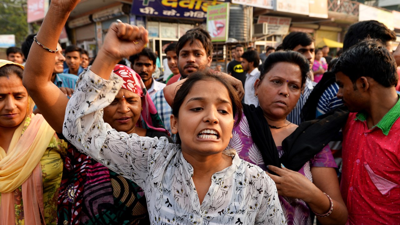 Protestos contra estupros de duas meninas em Nova Délhi, Índia