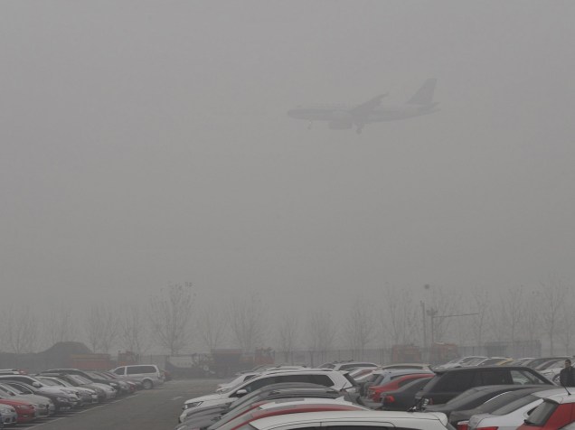 <p>Vista do aeroporto internacional de Pequim, na China</p>