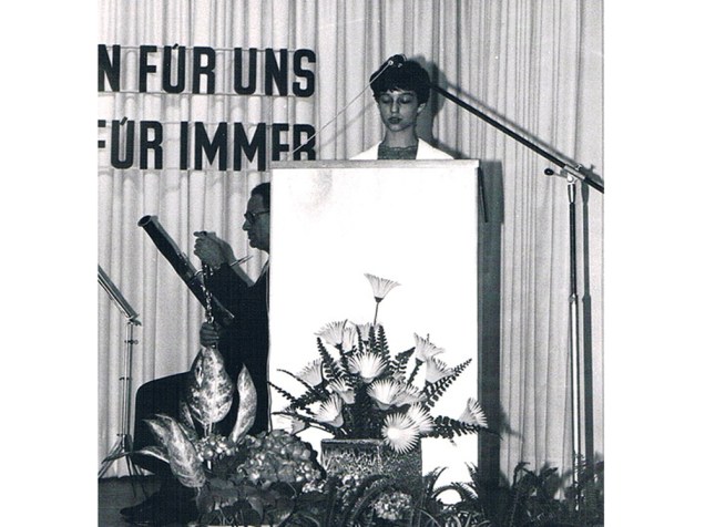 Ines Schwab aos 17 anos, em foto de 1989