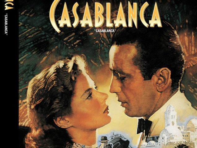 Ingrid Bergman e Humphrey Bogart na capa do DVD do filme Casablanca (1942), de Michael Curtiz