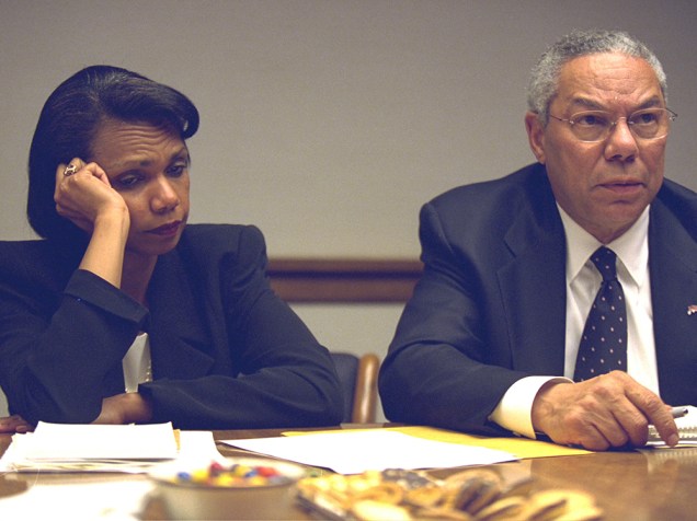 Condoleezza Rice e o Secretário de Estado, Collin Powell