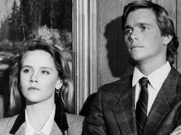 Amanda Peterson com Christopher Atkins em 1989 Amanda Peterson com Christopher Atkins em 1989