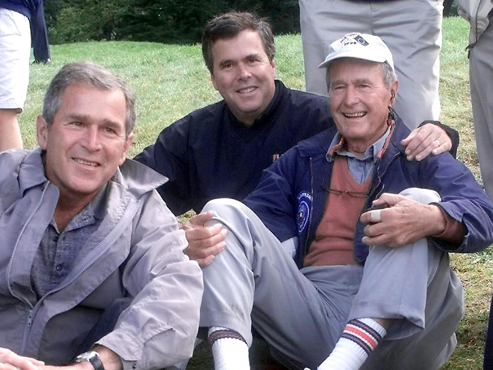 George W. e Jeb com o pai George Bush