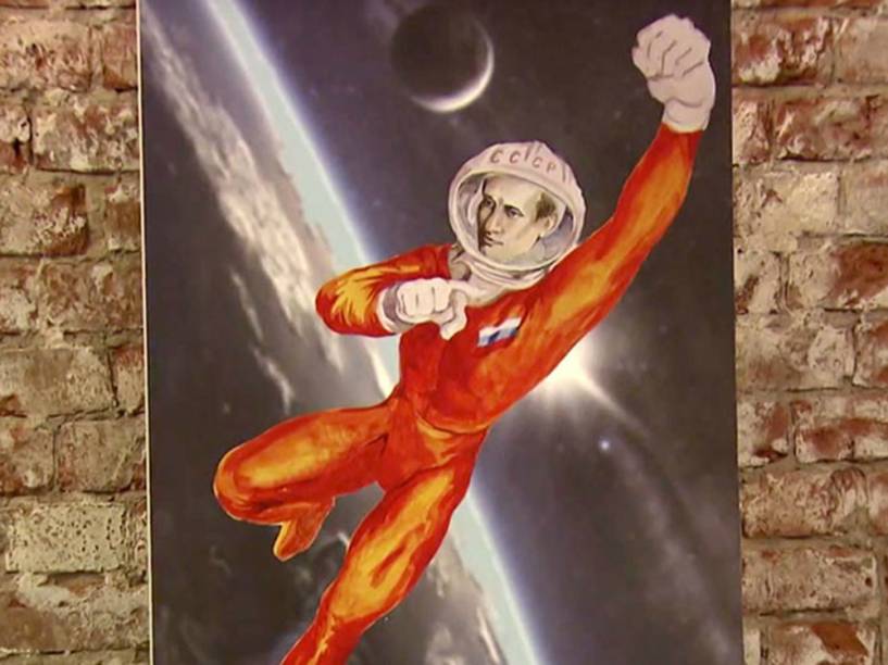 Putin como o astronauta russi Yuri Gagarin