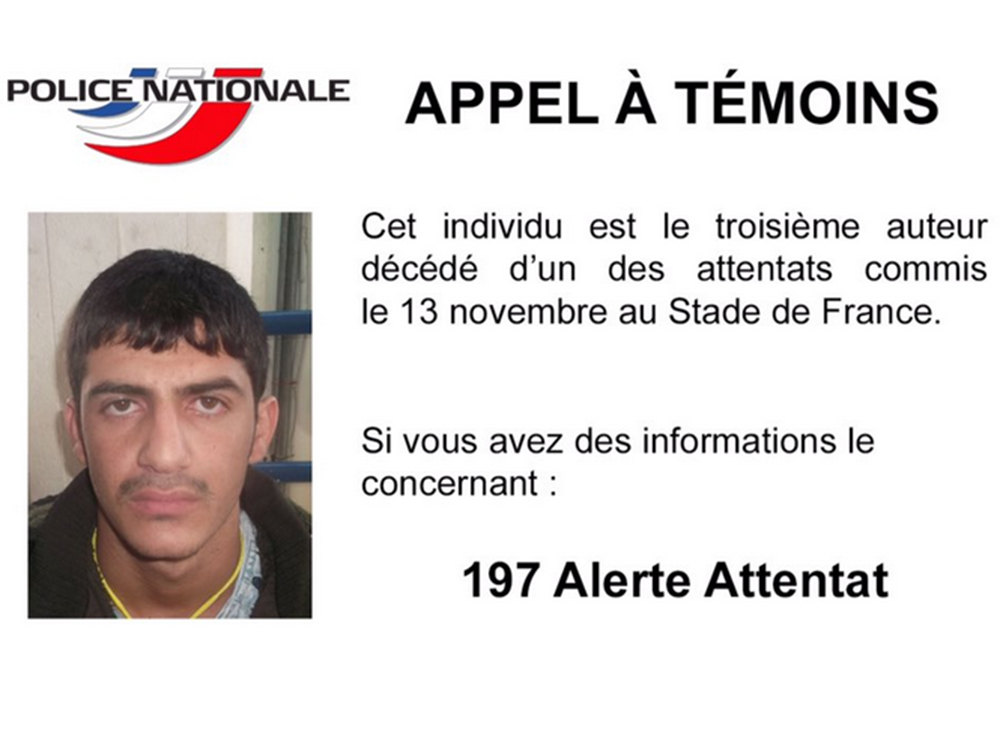 Polícia francesa divulga imagem de mais um dos homens-bomba que agiram nos arredores do Stade de France