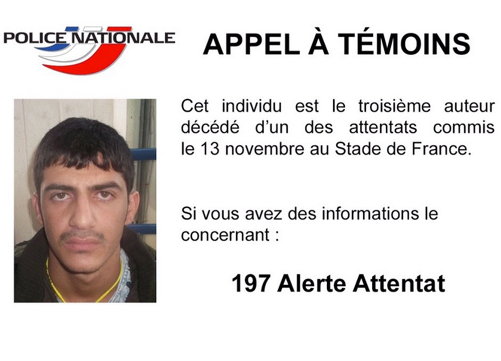 Polícia francesa divulga imagem de mais um dos homens-bomba que agiram nos arredores do Stade de France