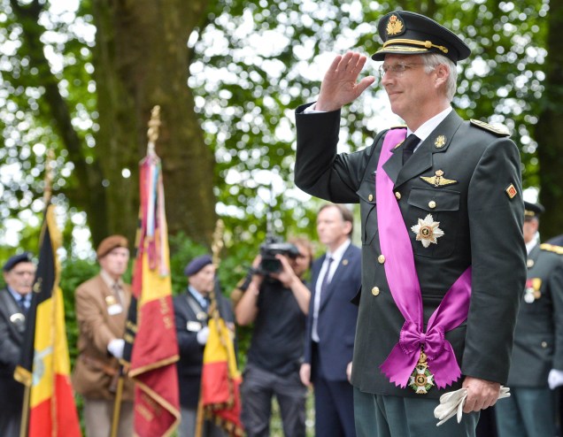 Rei Philippe, da Bélgica, participa de cerimônia do centenário da I Guerra Mundial na cidade belga de Loncin