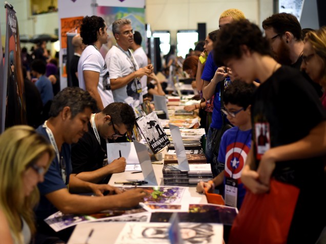 Participantes da Comic Con Experience, maior feira de cultura pop, games e quadrinhos do mundo que está sendo realizada na São Paulo Expo, região sul de São Paulo