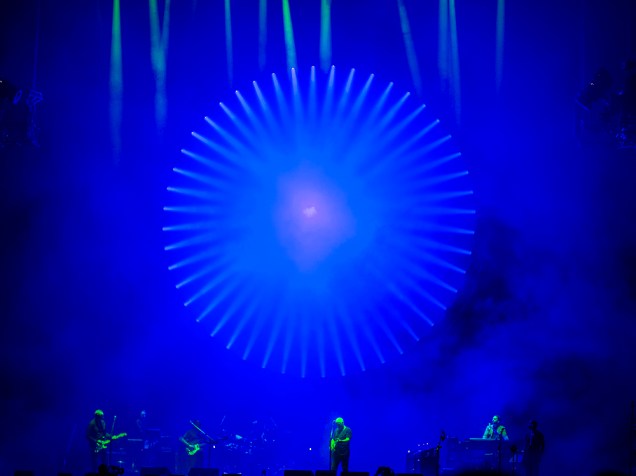 David Gilmour na turnê de lançamento de seu mais recente álbum Rattle That Lock no Allianz Parque em São Paulo