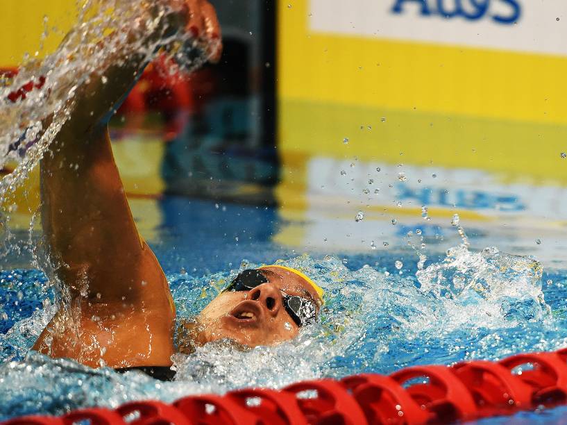 A brasileira Joanna Maranhão conquistou medalha de bronze na prova de 400m medley nos Jogos Pan-Americanos de Toronto