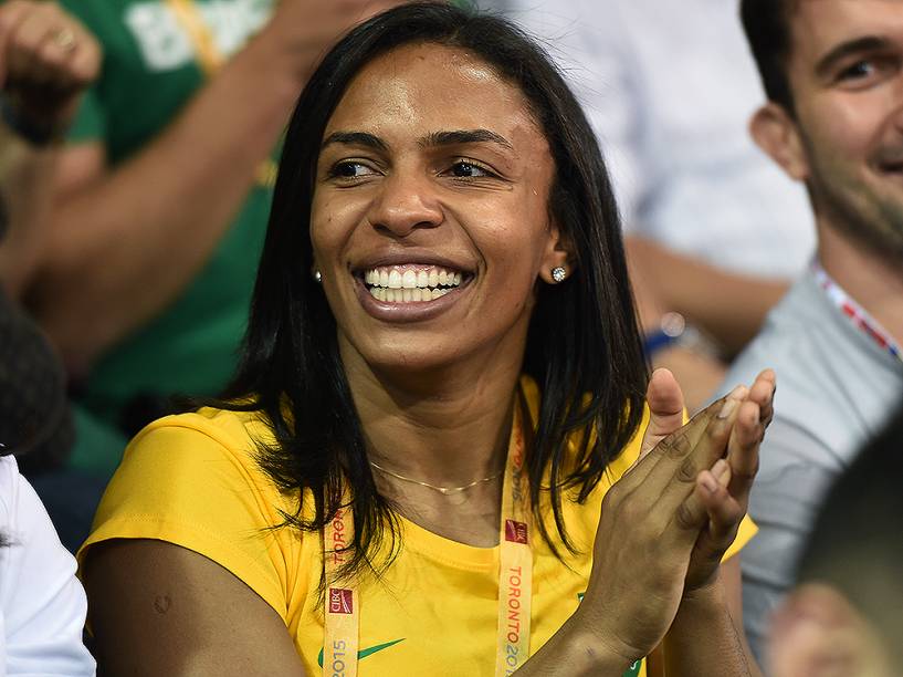 A judoca brasiliense Érika Miranda durante a competição de judô do Brasil em Toronto
