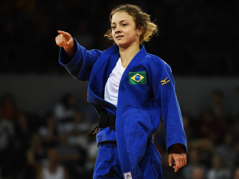 A judoca Nathalia Brigida, conquista a medalha de bronze nos Jogos de Toronto