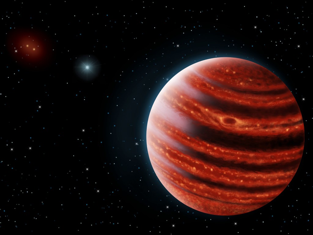 Artística concepção de Júpiter. Segundo os astrônomos, exoplaneta 51 Eridani b possui formação similar a do maior planeta do sistema solar.