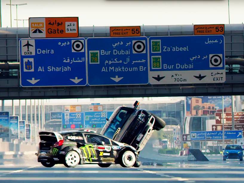 O piloto Ken Block em Dubai