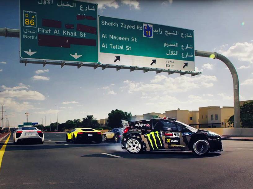 O piloto Ken Block em Dubai