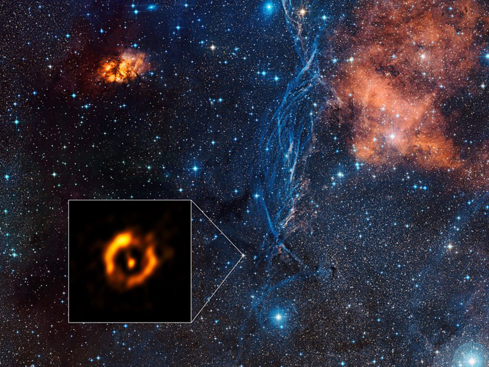 Utilizando o Very Large Telescope Interferometer (VLTI), no Observatório do Chile, os especialistas conseguiram captar uma das imagens mais nítidas até agora da formação desses anéis em volta da antiga estrela