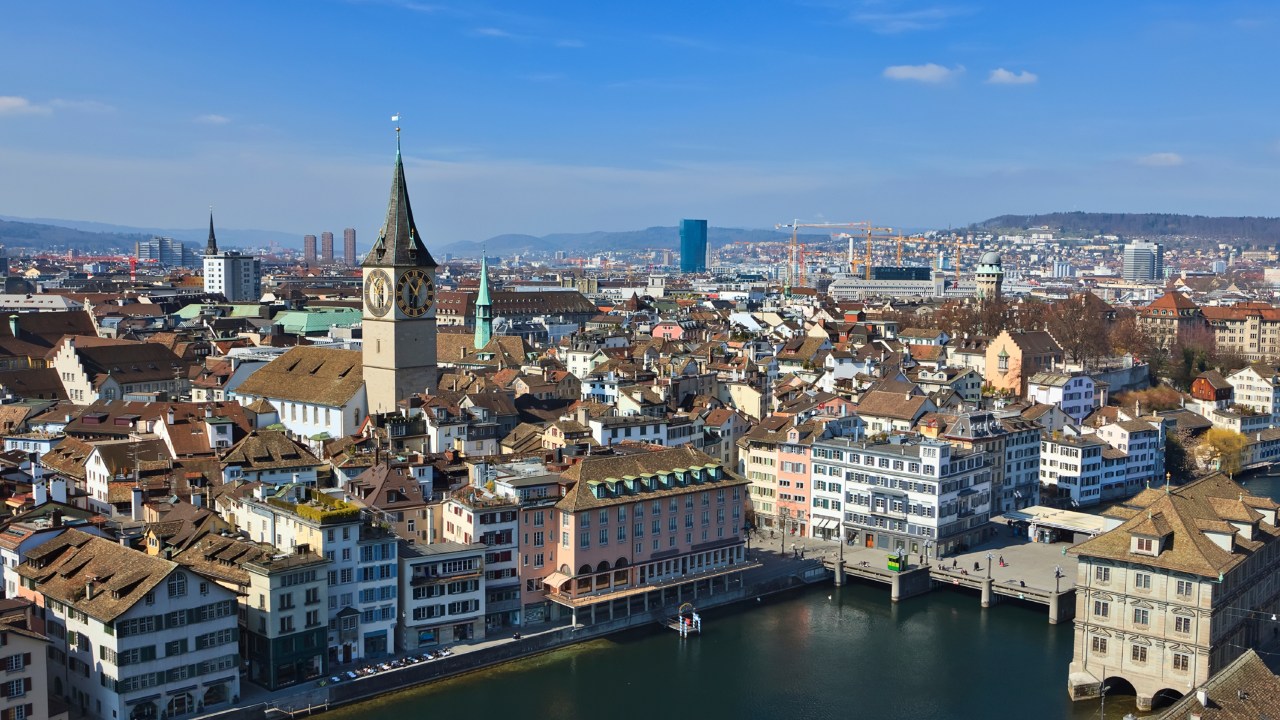 Zurique, na Suíca, foi a segunda cidade melhor colocada em ranking da Mercer