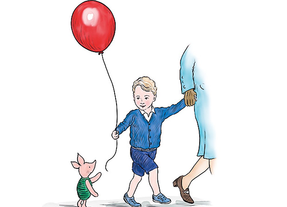 Ilustração do livro: 'Ursinho Pooh e o aniversário Real'