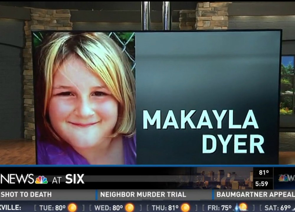 MaKayla Dyer, 8, foi morta por um vizinho de 11 anos