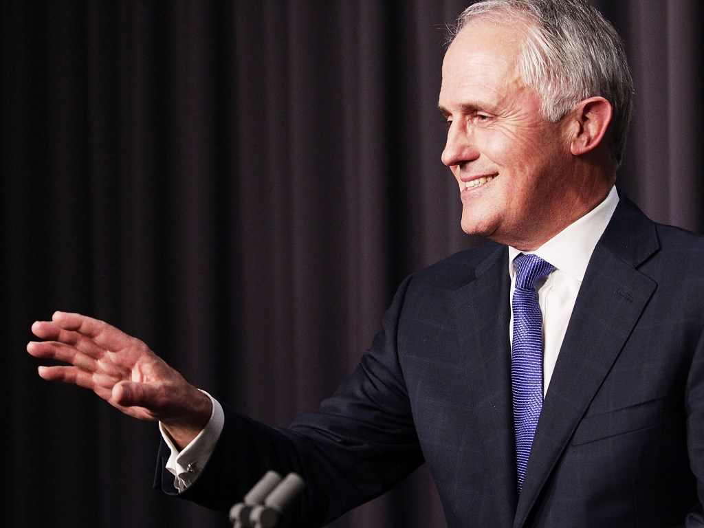 Malcolm Turnbull fala após vencer Tony Abbott e se tornar o novo primeiro-ministro da Austrália