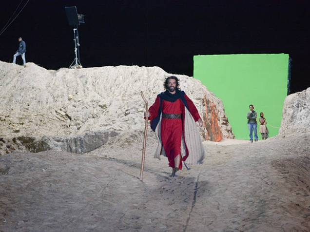 Gravação da cena do Mar Vermelho na novela Os Dez Mandamentos Gravação da cena do Mar Vermelho na novela Os Dez Mandamentos