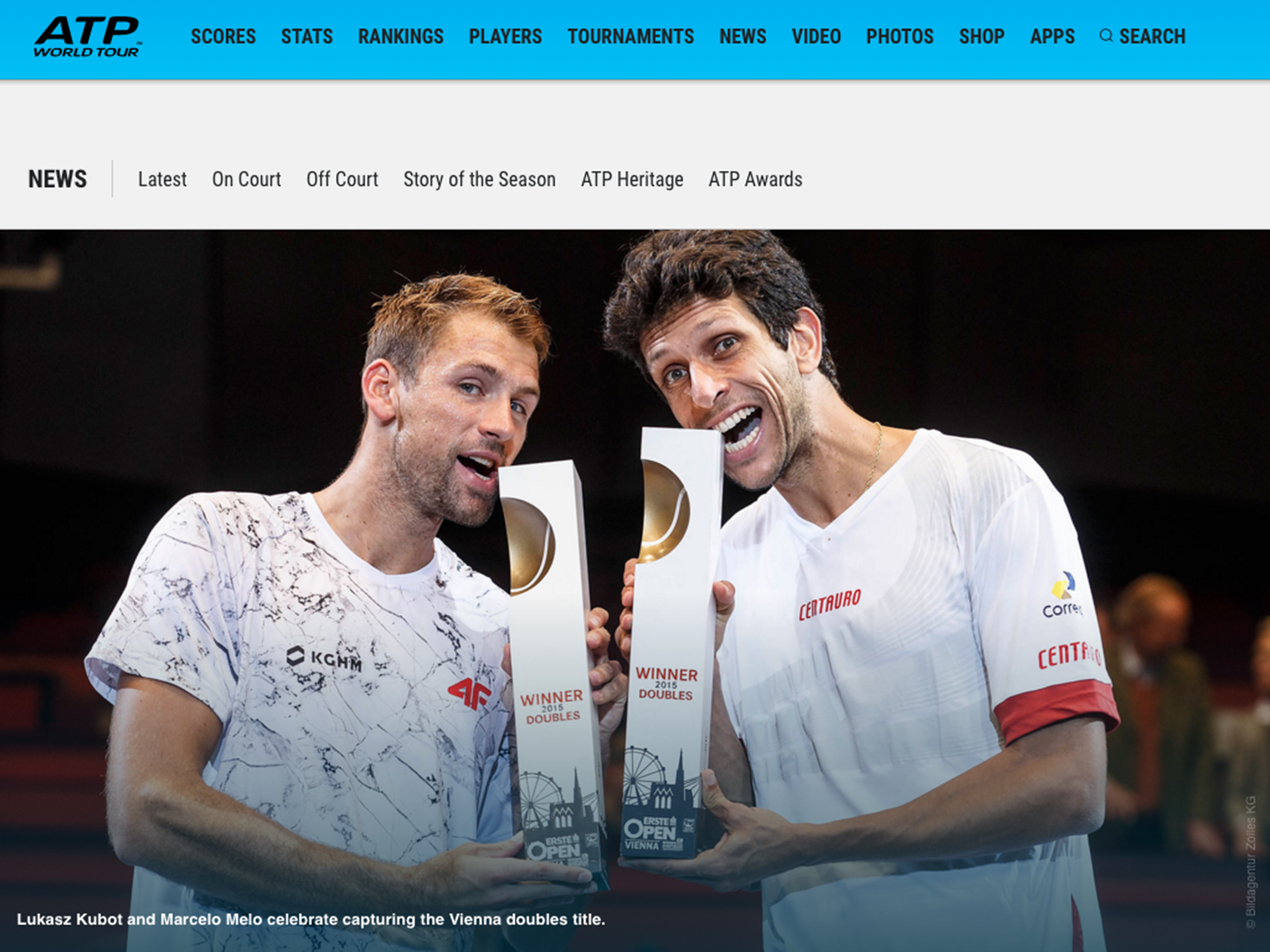 O polonês Lukasz Kubot e o número 1 do mundo, o brasileiro Marcelo Melo, conquistam o ATP 500 de Viena, na Áustria